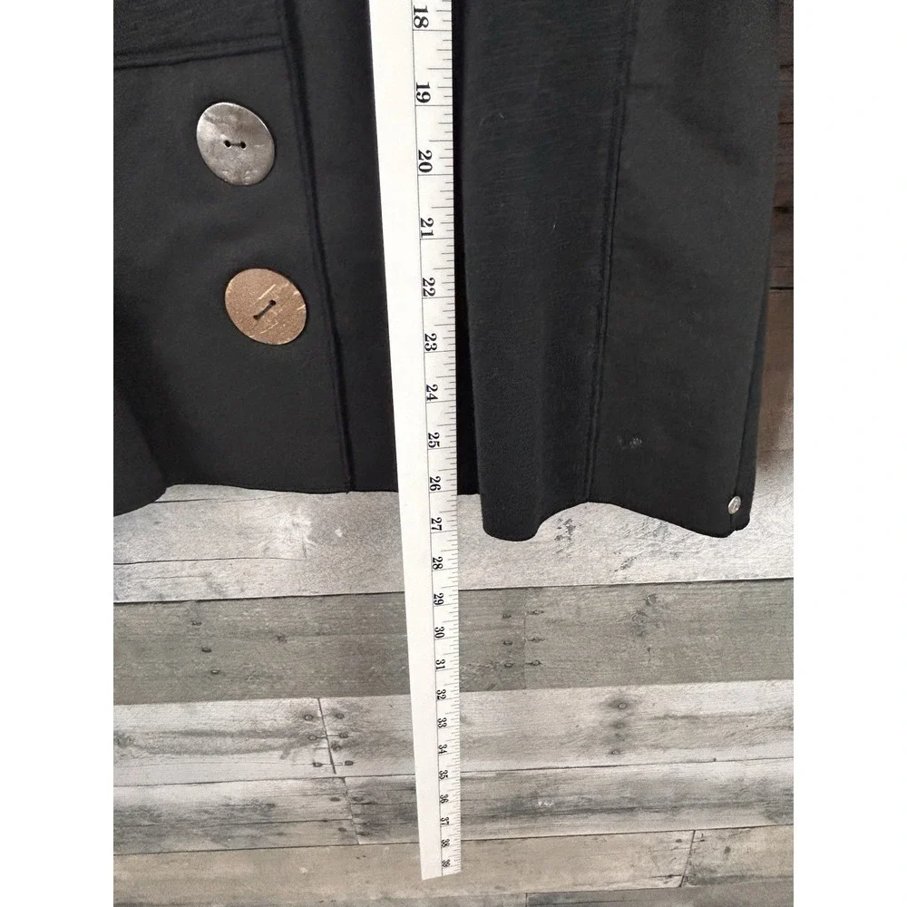 Neon Buddha Black Long Sleeve Women's XL Coat With Distinctive Buttons